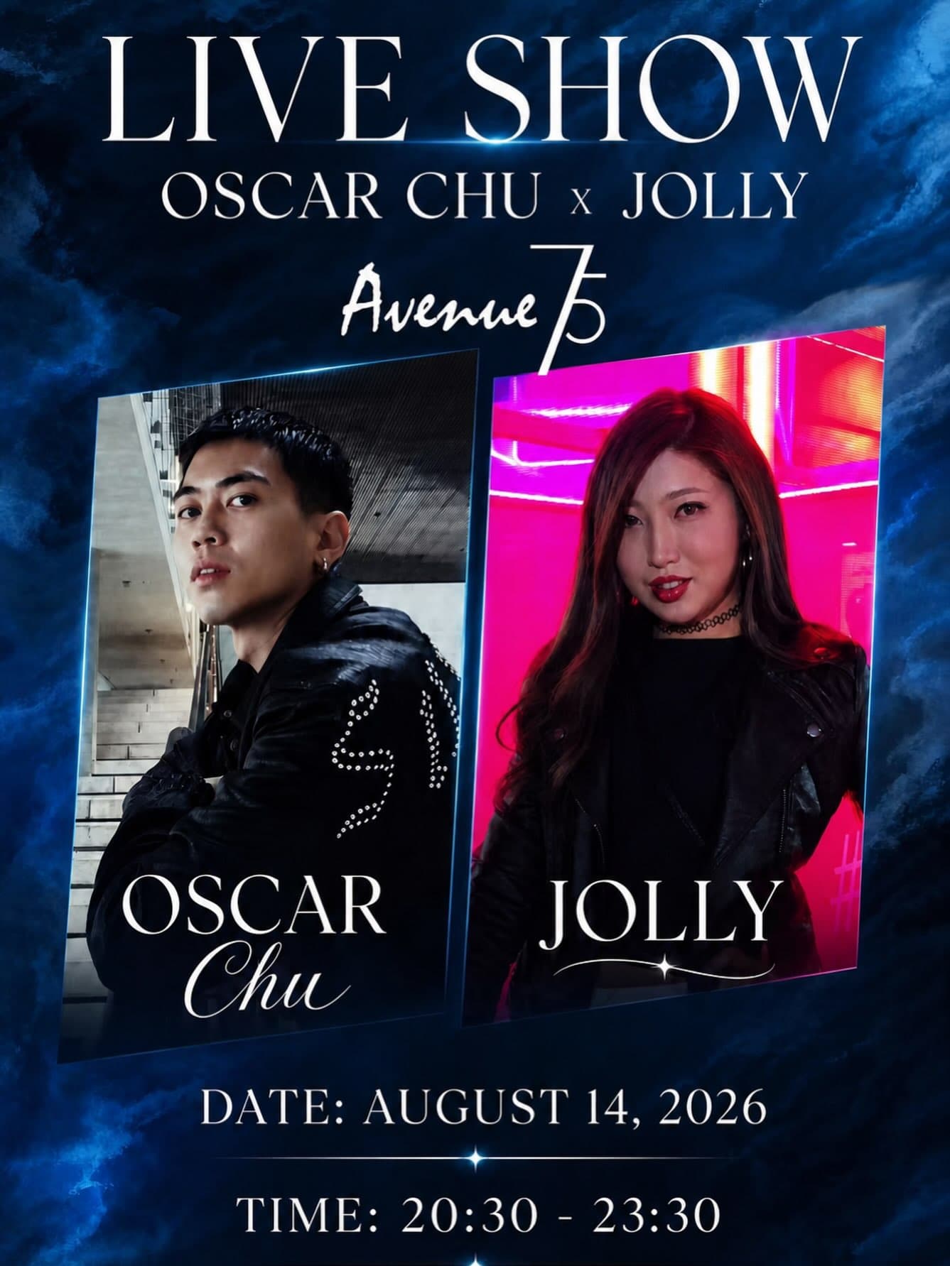 Event poster for Oscar Chu x Jolly Live Show