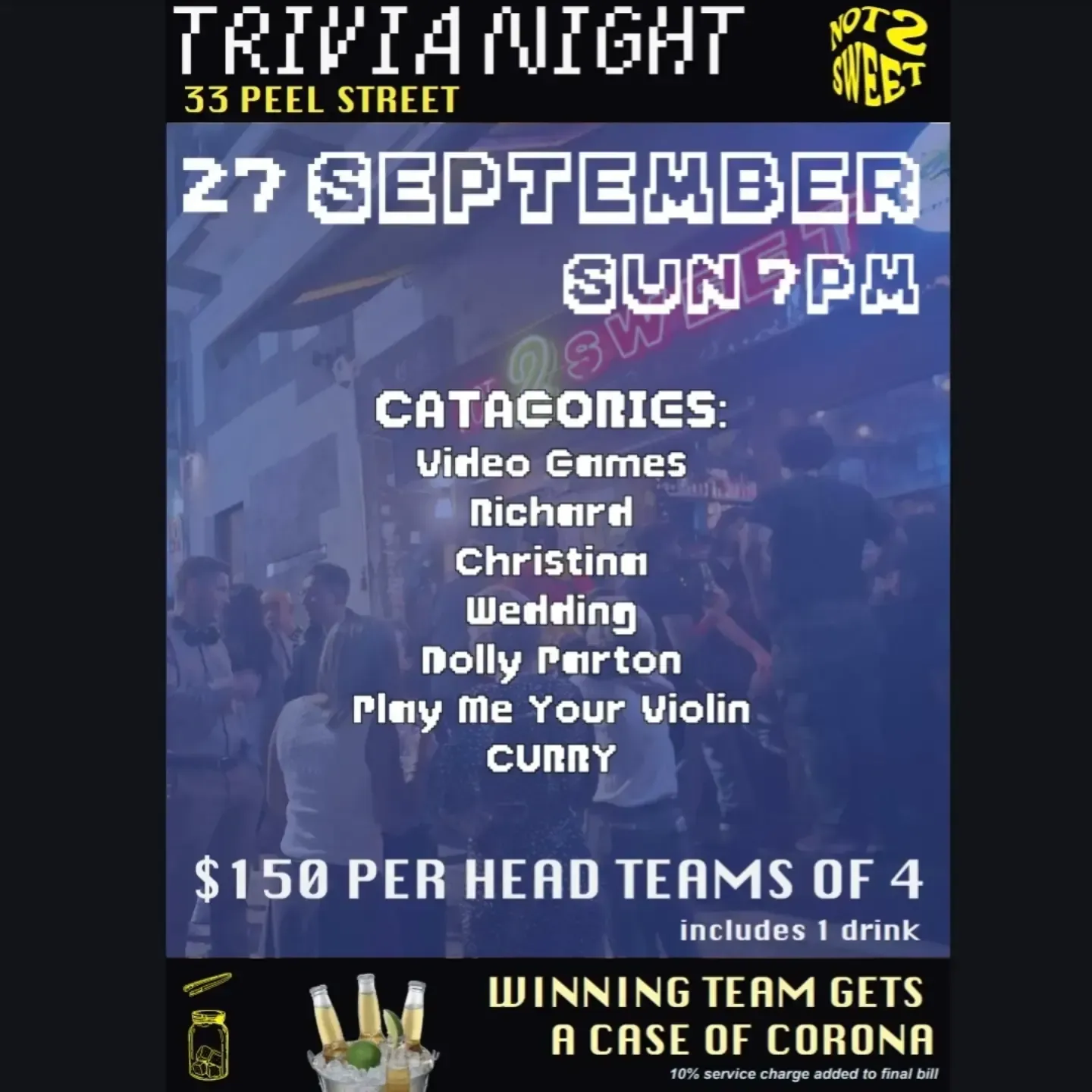 Event poster for Trivia Night