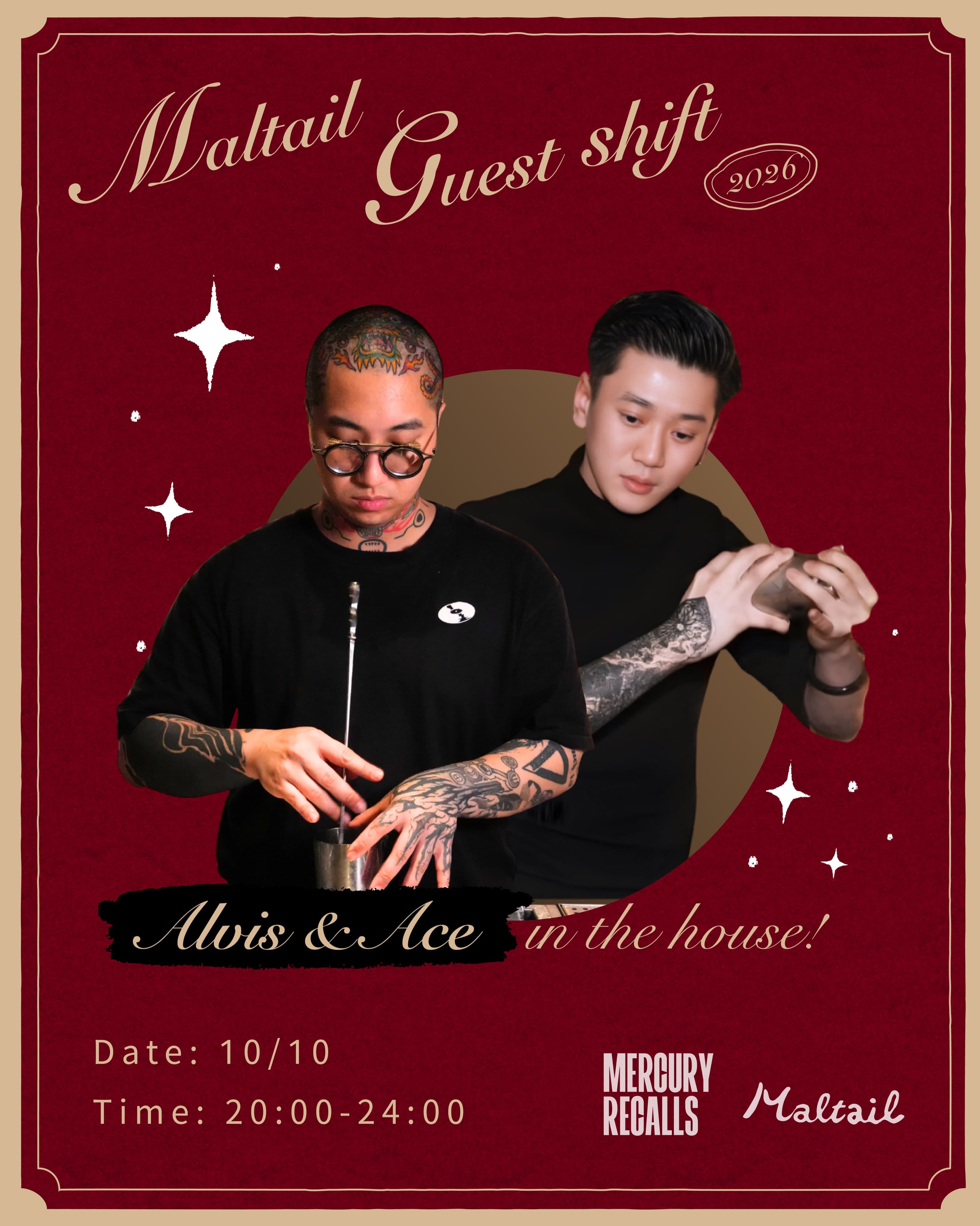 Event poster for Alvis & Ace Guest Shift