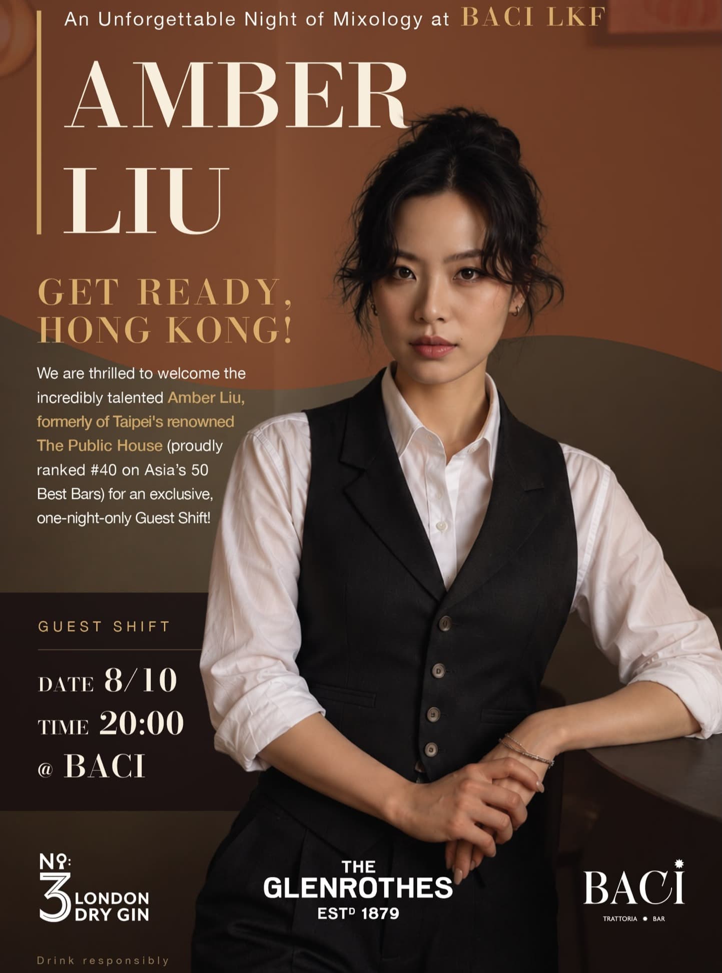 Event poster for Amber Liu Guest Shift