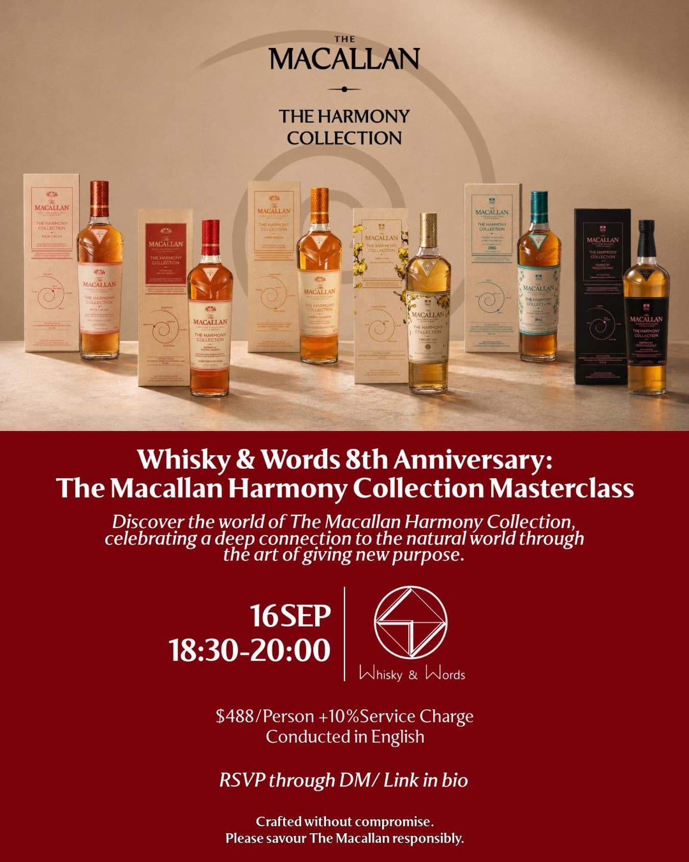 Event poster for The Macallan Harmony Collection Masterclass