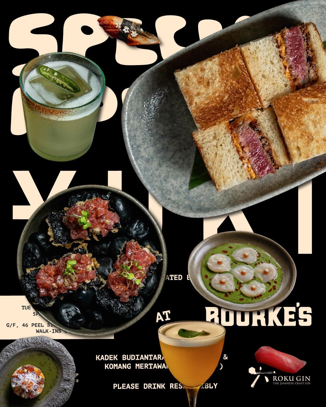Event poster for Bourke’s x YUKI (Bali)