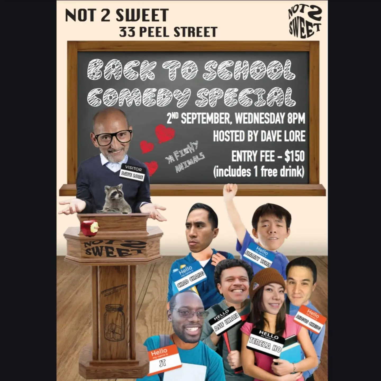 Event poster for Back to School Comedy Special