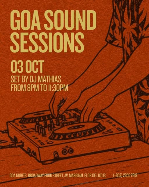 Event poster for Goa Sound Sessions