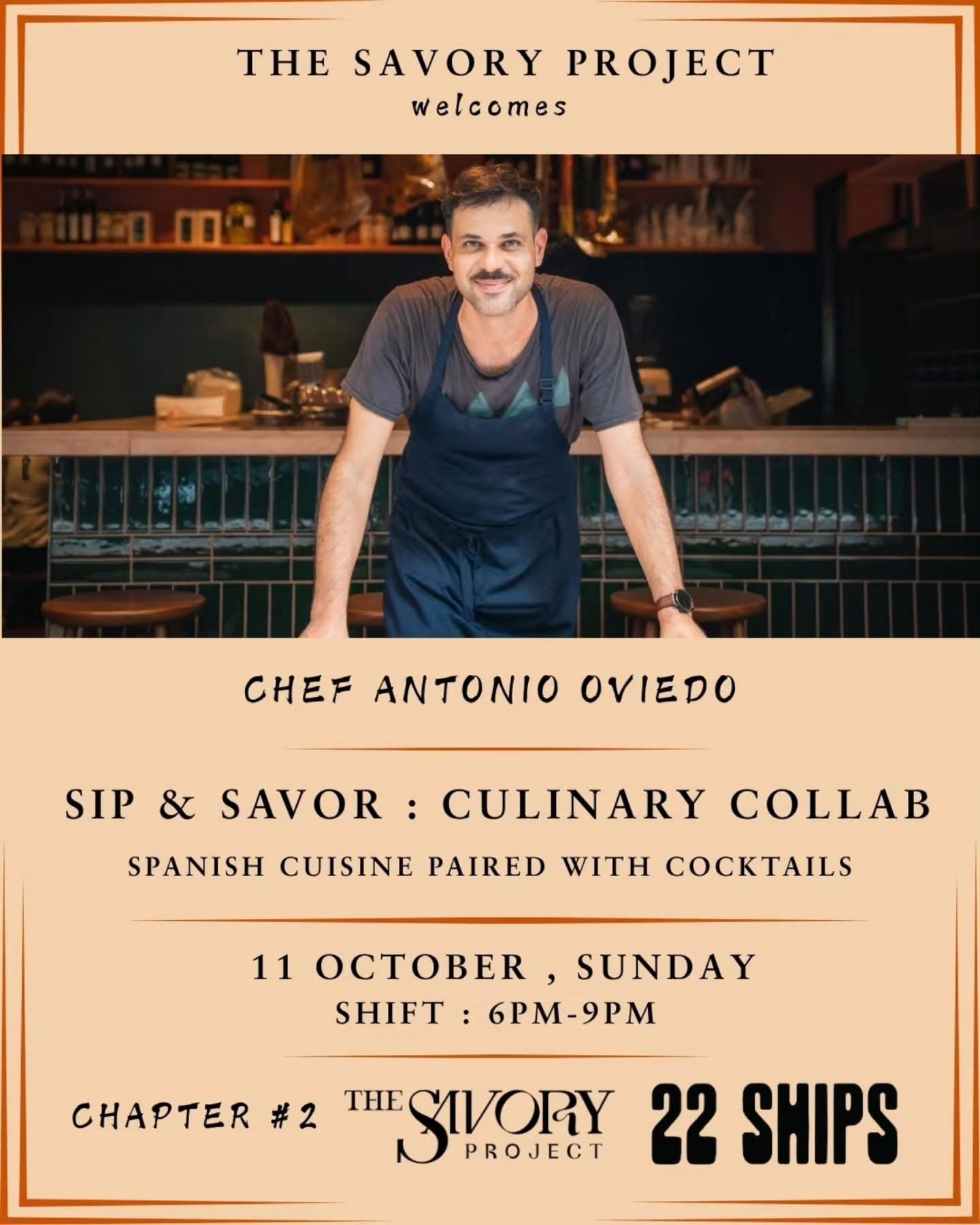 Event poster for Sip & Savor Chapter 2