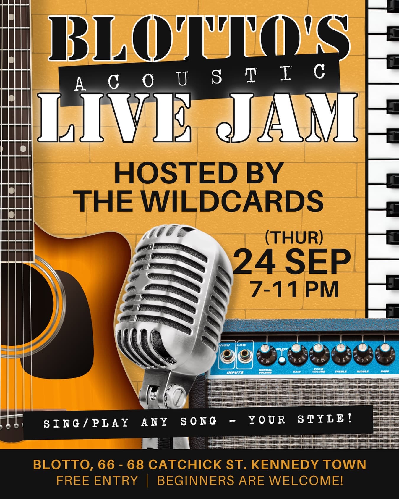 Event poster for Acoustic Live Jam