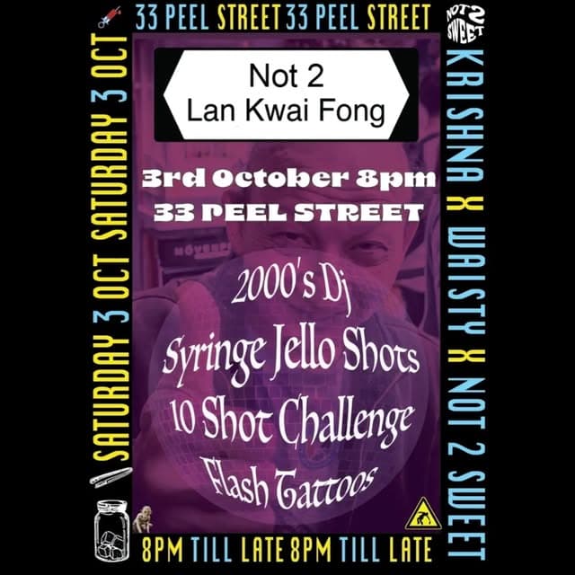 Event poster for 2000s DJ Night
