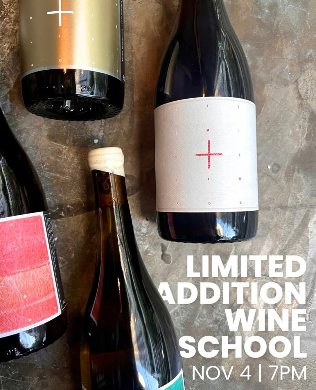 Event poster for Limited Addition Wine School
