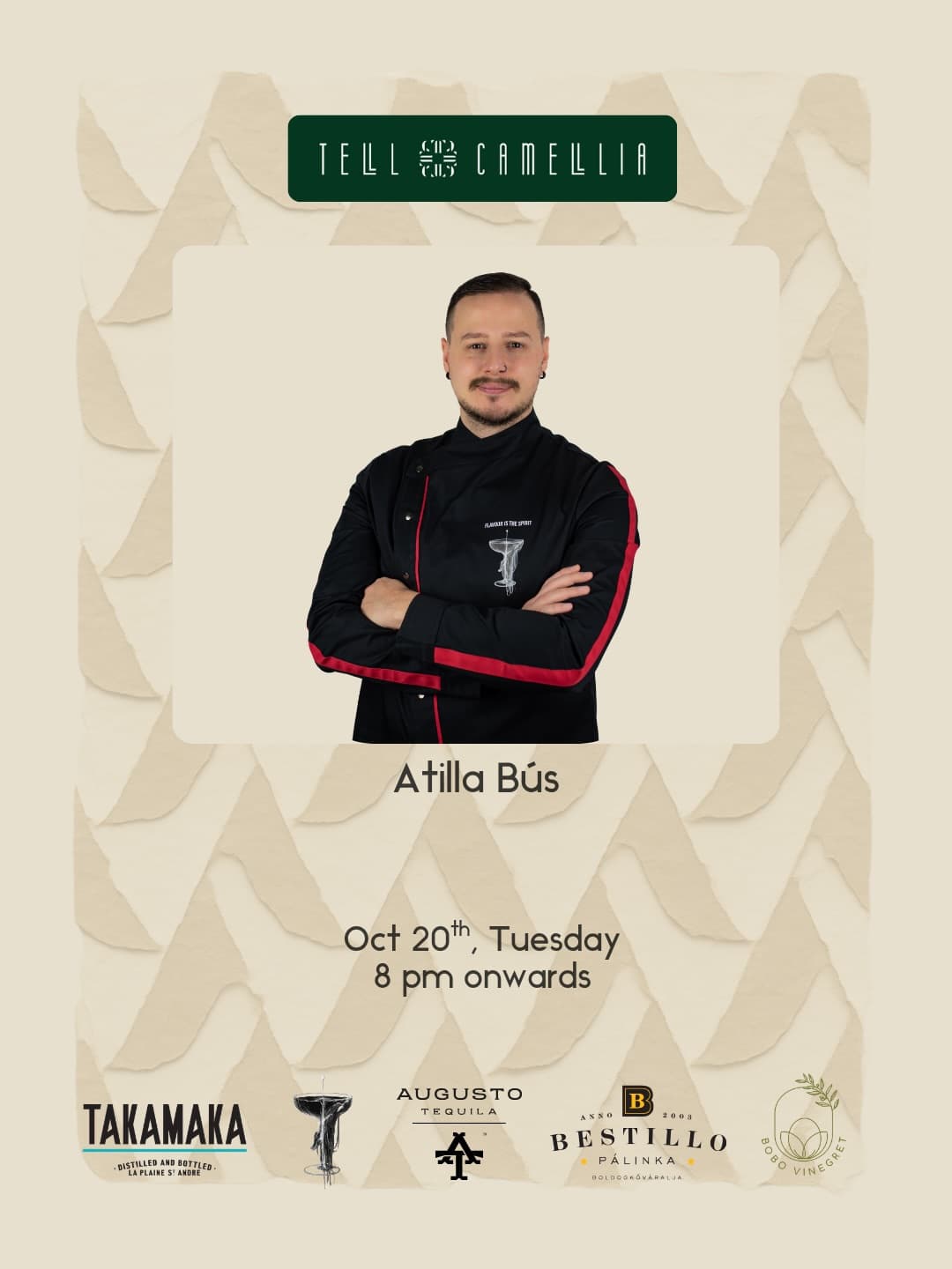 Event poster for Atilla Bús Guest Shift