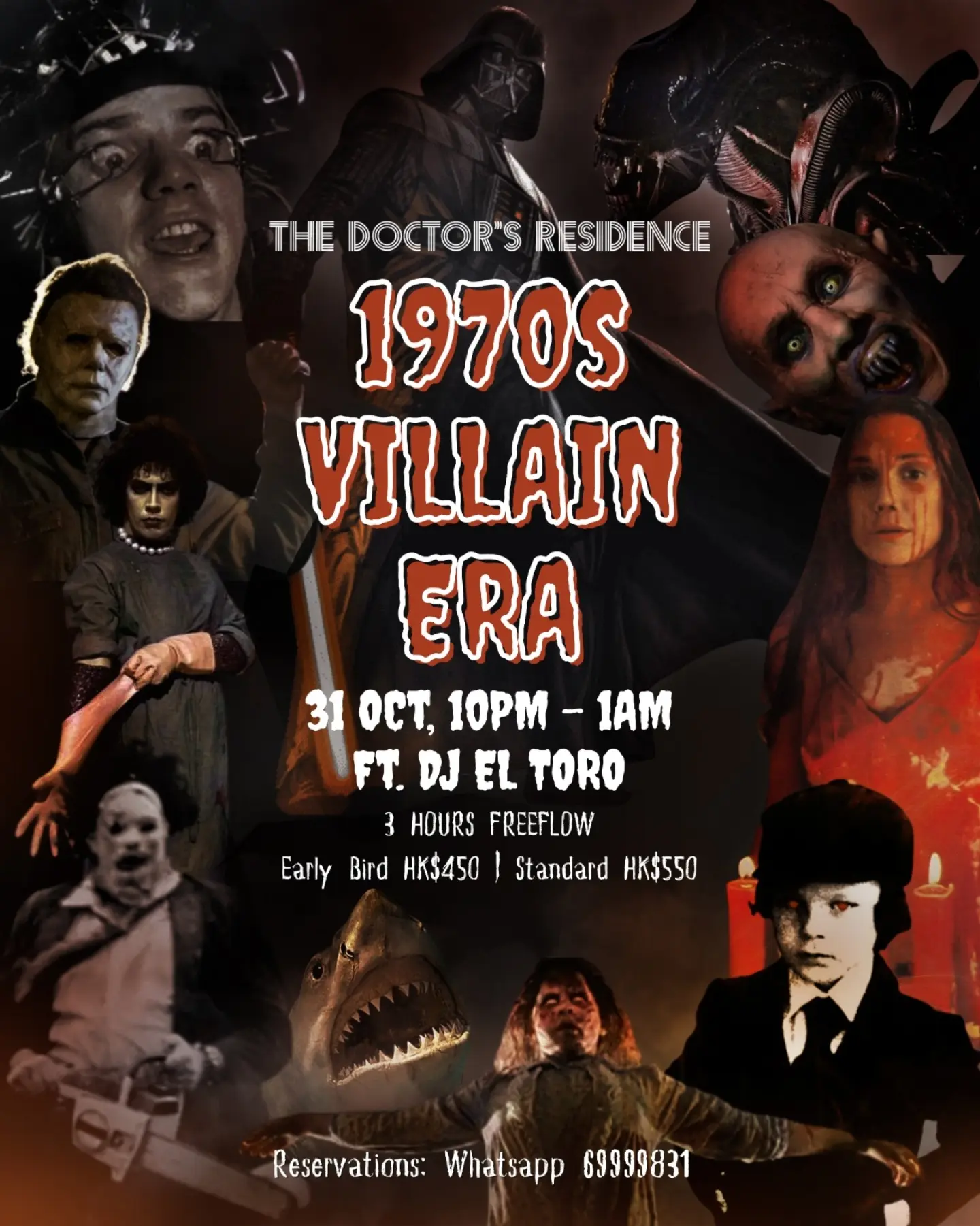 Event poster for 1970s Villain Era