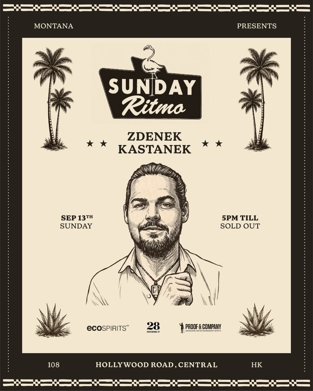 Event poster for Sunday Ritmo with Zdenek Kastanek