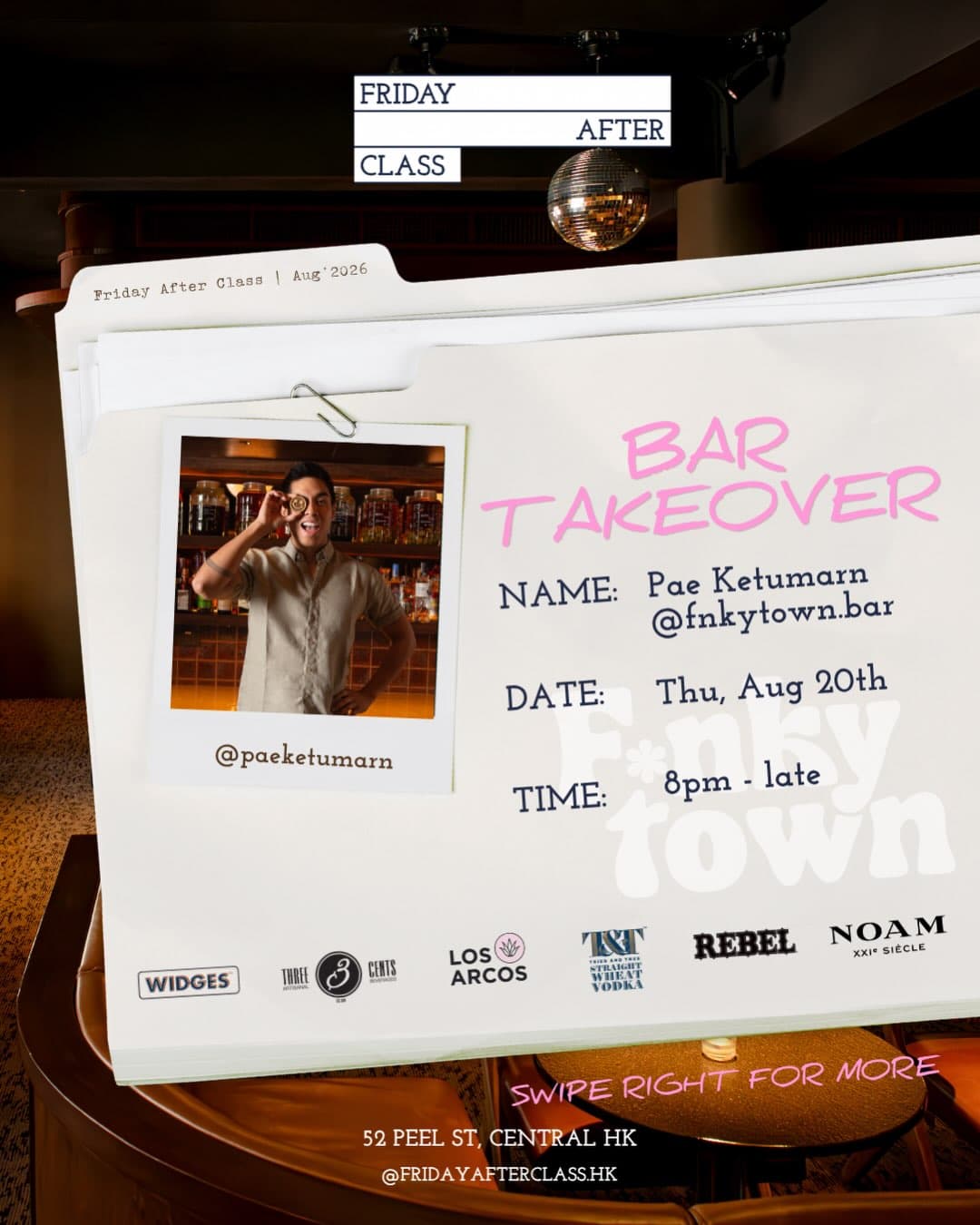 Event poster for F*nkyTown Bar & Kitchen Takeover