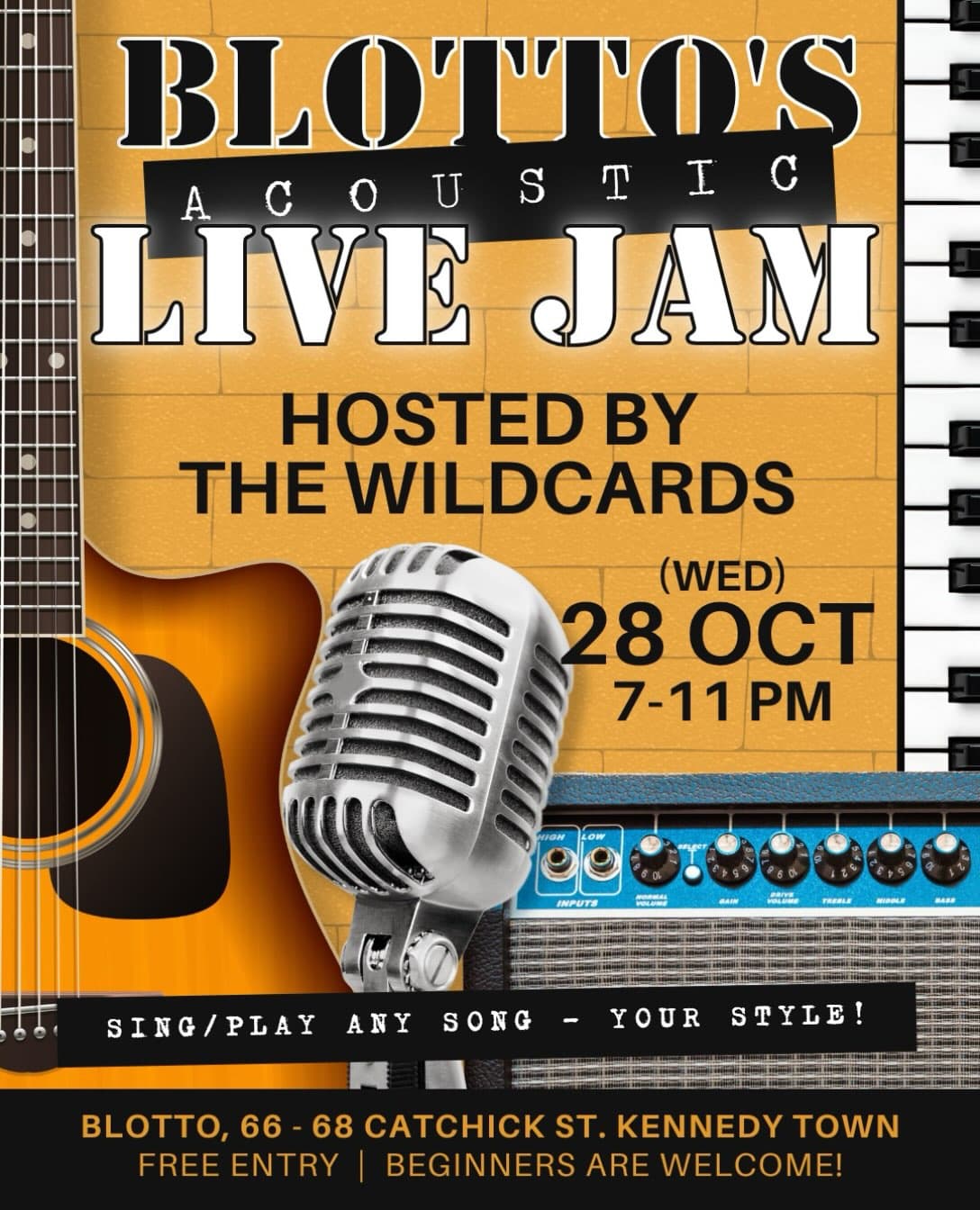 Event poster for Acoustic Live Jam