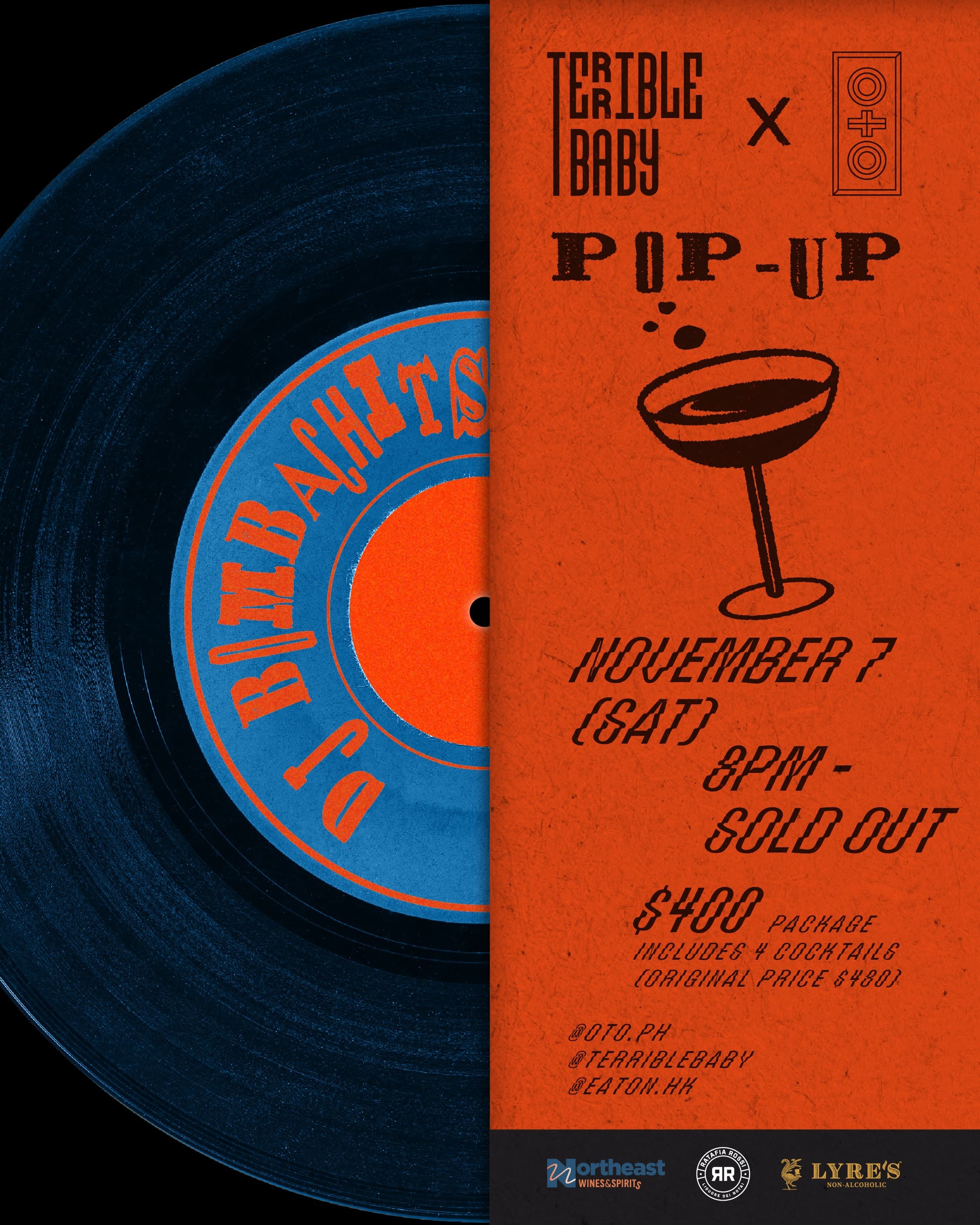 Event poster for OTO Pop-up
