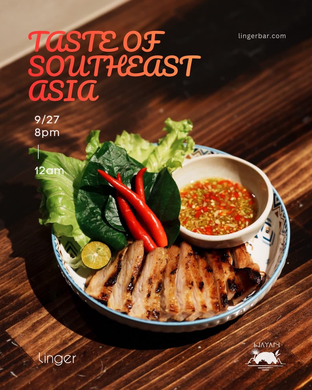 Event poster for Taste of Southeast Asia