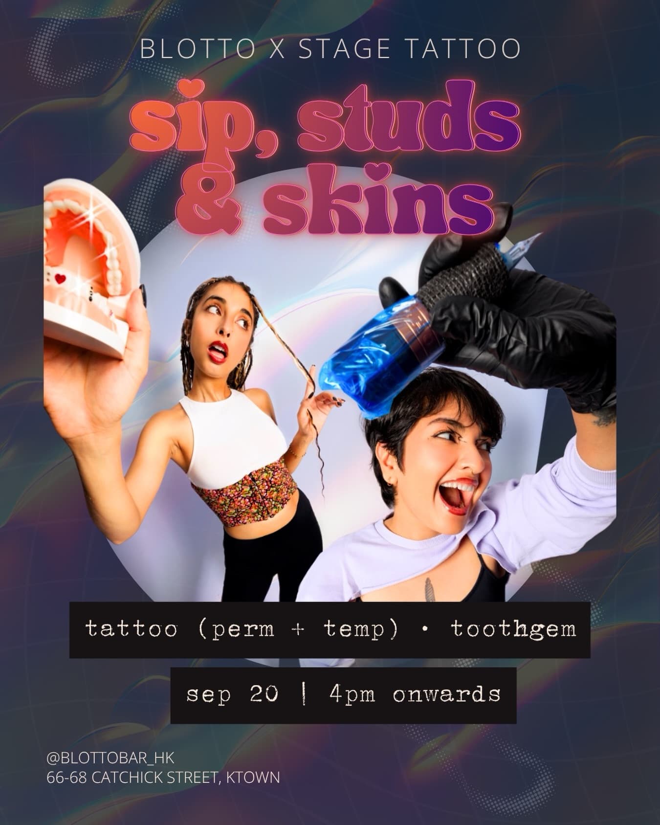 Event poster for Sip, Studs & Skins